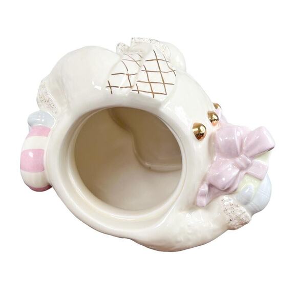 Lenox The Snowman 12" Porcelain Cookie Jar With Lid 24K Trim Family Fun Vtg 2000 - Picture 11 of 16